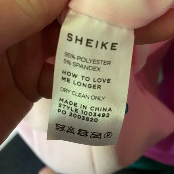 Size 12-14, Sheike soft baby pink sleeveless formal/evening dress lined - Picture 11 of 14